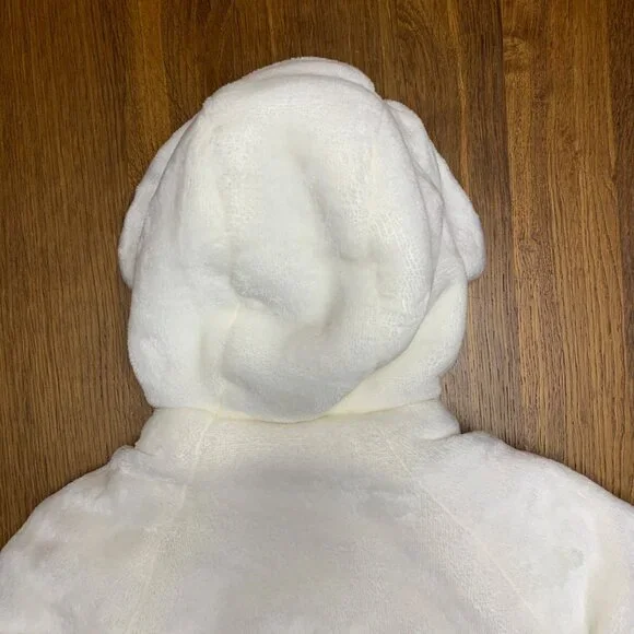 MAYORAL Baby Winter Coat Girls 6-9 Months Bunny Ears White Hooded Infant Jacket - Picture 4 of 12